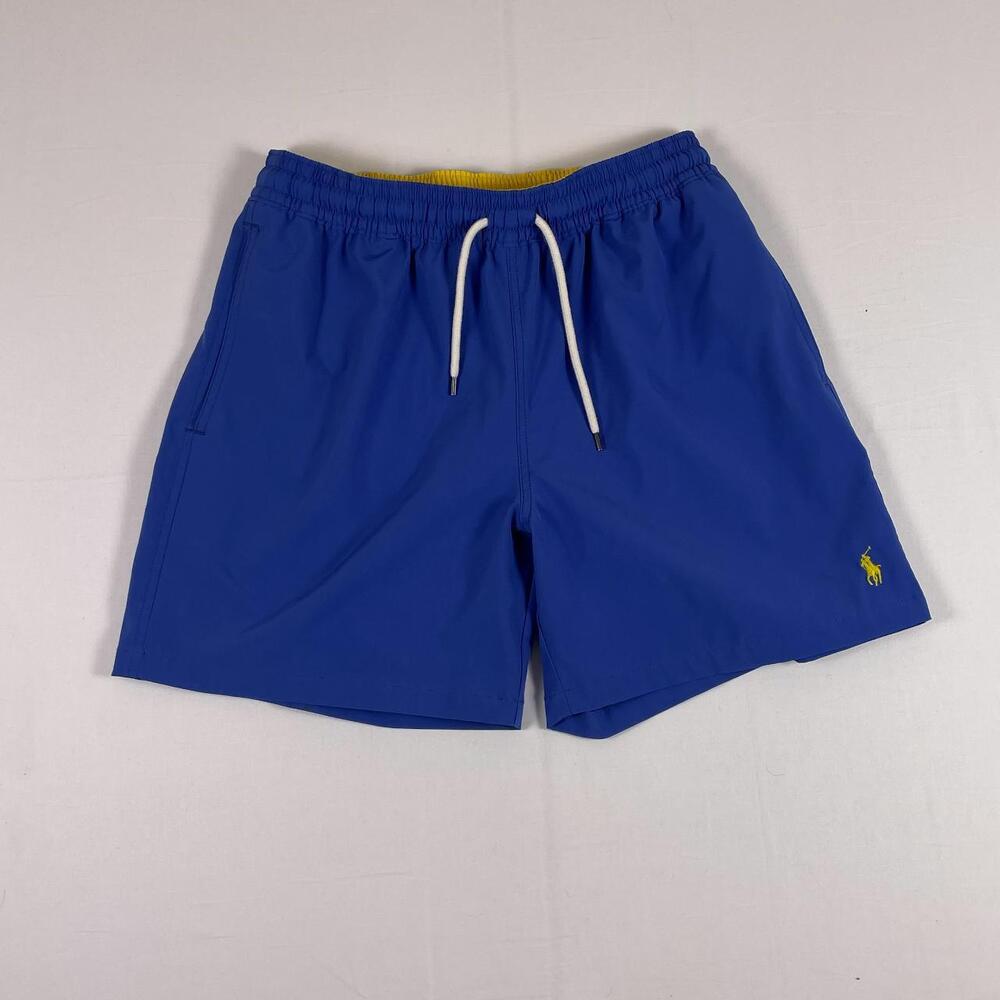 Polo Ralph Lauren Swim Trunks M Blue Yellow Pony